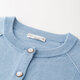 Inman (Inman) Estilo de fragancia Pequeño chaqueta de cárdigan de punto sólido para mujeres 2025 Autumn Sweater informal suelto suelto simple y versátil Blue Blue XL