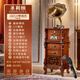 SHENGLINA American solid wood gramophone antique audio European living room retro vinyl record player old classical record player cherry color upgraded karaoke function