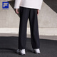 FILA woven trousers for men 2025 autumn new fitness sports loose cuff overalls paratrooper pants plus velvet black-BK L 175/84A/L