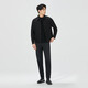 Lilang cashmere + wool woolen jacket men's winter short woolen coat men's wool coat black (24DYR5022Y) XL 175/92A