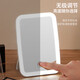 LED makeup mirror with light fill-in female folding Internet celebrity student ins style small mirror dormitory desktop portable makeup mirror square 7.5-inch beauty mirror white + smart touch + three-tone lighting