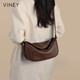 viney牛皮包包女包轻奢饺子包轻奢斜挎单肩包生日礼物高级感送女友老婆
