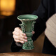 Man Gong high-end quality liquor cup, exquisite 2 liang retro celadon goblet, white wine wine glass, household 2 liang spirits wine set, Qinqing goblet, single cup (capacity approx.) 100ml