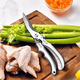 JCZS Tijeras Alemanas para Cocina Tijeras Especiales para Pollos, Patos y Gansos, Tijeras para Alimentos Multifuncionales, Tijeras para Huesos Fuertes, Tijeras para Huesos de Pollo de Acero Inoxidable Plateado para el hogar de Acero Inoxidable 1 par