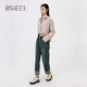 BSIEEBSiEE Benshi Lapel Shirt 2025 Autumn New Solid Color Simple and Comfortable Commuting Top Women Apricot One Size