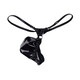 PYONGRAINS men's thong steel ring sexy thin strap low waist sexy men's pants U convex bag sexy black S