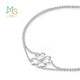 Chow Sang Sang Pt950 platinum Love Decode four-leaf clover bracelet for women 89582B pricing 19 cm