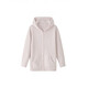 MUJI Women's Heated Woolen Yarn Home Hooded Cardigan Women's Pajama Top Winter Thickened Smoked Pink S-M