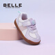 Belle Children's Shoes 2025 Autumn New Boys Toddler Shoes Girls Versatile Retro Moral Training Baby Casual Shoes Pink 27