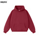 Muwei American heavyweight stiff sweatshirt for men in autumn and winter new solid color hoodie jacket warm fleece top black high quality 90% buyers choose XL recommended 125-140Jin Jin equals 0.5 kg