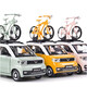 Central shopkeeper Wuling Electric Car Hongguang mini model car mini new energy car van truck alloy gift Rongguang container truck large cargo version silver 1 32
