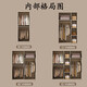 Wardrobe solid wood household bedroom door cabinet large wardrobe cream light luxury simple large simple wardrobe assembly three door single cabinet master installation