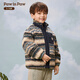 PawinPaw Cartoon Bear Children's Clothing 25th Autumn and Winter New Boys' Outdoor Striped Plush Jacket Warm Jacket Green/40 130
