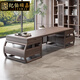 Ji Bosongjia new Chinese style solid wood boss desk office desk and chair bookcase combination chairman's office high-end executive desk president desk 2.2 meters desk golden sandalwood