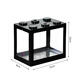 Desktop fish tank, small household building block tank, ecological tank, aquarium, betta fish tank with night light, ambient light ornaments, black betta fish tank + two lights + luminous ducks, about 50 pieces