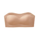 Complete skin color liquid foundation strapless underwear for women with small breasts that does not fall off, gathered, non-slip, invisible off-shoulder tube top, bra season skin color_white clothes not see through S_75-95Jin Jin is equal to 0.5 kg