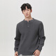 Mark Huafei Warm Knitted Sweater Men's Autumn and Winter Casual American Retro Henley Collar with Long Sleeves Black L