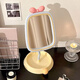 Cream style makeup mirror home dressing table bedroom girls dormitory high definition portable high-value table youth blue