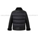 HAZZYS 2025 Autumn New Men's Lapel Leather Down Jacket Top Official Authentic Black L 175/96A 48