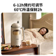 THERMOS wall-breaking machine soy milk machine fully automatic no-cook 2026 new silent no-wash household self-cleaning 1L juicer for 3-4 people frequency conversion light sound cooking machine large capacity can be reserved filter-free light sound ivory white