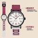 Dickies student watch women's junior high school student special silent exam watch sports calendar quartz watch canvas CL-686 red