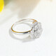 Nine-petal Pt900 luxury platinum diamond ring