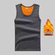 Winter men's thermal vest plus velvet thickening slim fit bottoming stomach protection vest vest sleeveless trendy 2025 model J09 vest-black 2XL