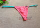Men's low-waist one-piece ice silk thong stretch tight boys pink T-pants sexy young men's underwear UM-05-0028-Pink M