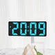 LED digital clock desktop electronic clock ornaments living room TV cabinet alarm clock plug-in simple luminous tabletop ice blue