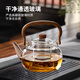YIHUTEA Teapot Glass Tea Kettle Tea Maker Large Capacity High Borosilicate Glass Kettle Electric Ceramic Stove Tea Water Separator Kettle Thickened Lift Shanhe Kettle - Transparent 1100ml