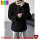 Huatianmu lazy style Henry collar wool sweater men's autumn and winter plus size plus size trendy fat people loose warm sweater off-white M recommended 80-110Jin Jin equals 0.5 kg can be worn