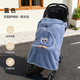 Baby stroller cover blanket waist stool cloak sling blanket autumn and winter outdoor windproof thickened warm cloak off-white soft velvet big eye stroller cover blanket