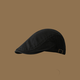 Romd i nk forward hat solid color retro British style newsboy hat women's simple versatile literary beret men's peaked cap black one size