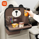 Workhorse on-board storage hanging bag car backrest multi-functional storage bag rear table plate rear seat storage rack tissue box Heehee Rabbit - simple style - storage anti-kick - long version