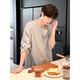 Gray fake two-piece long-sleeved Henley collar T-shirt for men, summer waffle sweatshirt, American sports inner layering shirt, light gray Henley shirt, cost-effective model M 105-120Jin Jin is equal to 0.5 kg