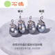 Stone pigeon gray seawater pearl pendant S925 silver pine cone black pearl necklace single gray round without chain 12-13mm