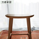Nordic Japanese style all solid wood makeup stool bedroom simple mortise and tenon dressing table stool cherry wood small apartment shoe changing stool cherry wood color 42*26*44.5 cm
