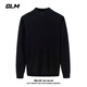 GLM crew neck sweater men's autumn and winter trendy knitted sweater men's casual bottoming sweater men's black L