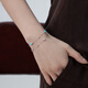 Lukfook Jewelry Platinum 950 Galaxy Brilliant Turquoise Double Layer Platinum Bracelet as a Gift Price G07P0024DS 3.45g (including labor cost 1377 yuan)