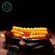 Manla Yupei natural beeswax multi-ring bracelet for women DIY turquoise jade 925 silver amber chicken fat yellow multi-treasure bracelet style 1