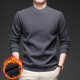 GOLDLION G+ goldlion broken code 2026 new velvet thickened Henry collar men's sweatshirt middle-aged dad wear solid color casual protection beige G111 M 165