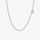 Meluxe Pt950 platinum necklace, baby's breath necklace, platinum chain, plain chain, birthday gift for wife, about 5.63g, about 43cm long