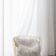 Befulang Nordic simple light-transmitting curtain gauze solid color finished gauze curtain Japanese style bedroom bay window balcony living room gauze customized piece white 1.5 meters wide * 2.7 meters high (Velcro)