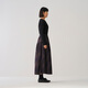 MUJI Women's Flannel Pleated Skirt Long Skirt Women's Skirt Women's Fall 25 BE1D1C5A Brown Plaid M