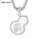Miss JuJu pt950 platinum gourd pendant for women fashion platinum Fulu necklace for wife small version pendant 1.3-1.5 grams + free silver chain