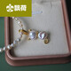 Floating Lotus Blossoms Childhood Kitten Pendant Freshwater Baroque Broken Silver Pearl S925 Pendant Necklace Cute Cat Pendant Gold Style