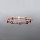 Junshi ruby bracelet 18K gold light luxury inlaid with stars holding the moon and colorful treasures for wife and girlfriend ruby bracelet