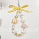 Original design cute yellow toast puppy kitten mobile phone lanyard ccd lanyard camera pendant bow small dog