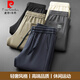 Pierre Cardin 2025 New Men's Casual Pants Spring and Autumn Style Sports Pants Men's Loose Straight Velvet Pants Spring Men's Pants Autumn and Winter Khaki Green Spring and Autumn Style M