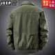 JEEP SPIRIT 2025 Spring and Autumn New Pilot Cotton Work Jacket Men's Fashion Loose Casual American Retro Jacket Camel XL Recommended 130-145 Jin Jin equals 0.5 kg Wear